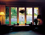 Living Room Wooden Bay Windows